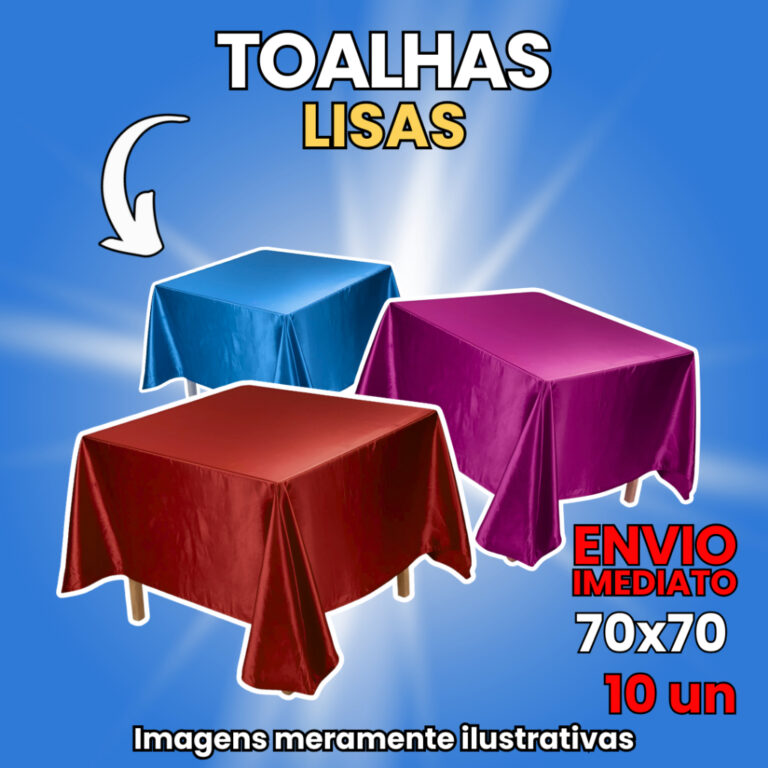 10 Toalhas PP Leitosa 70×70 Para Mesa Festa L