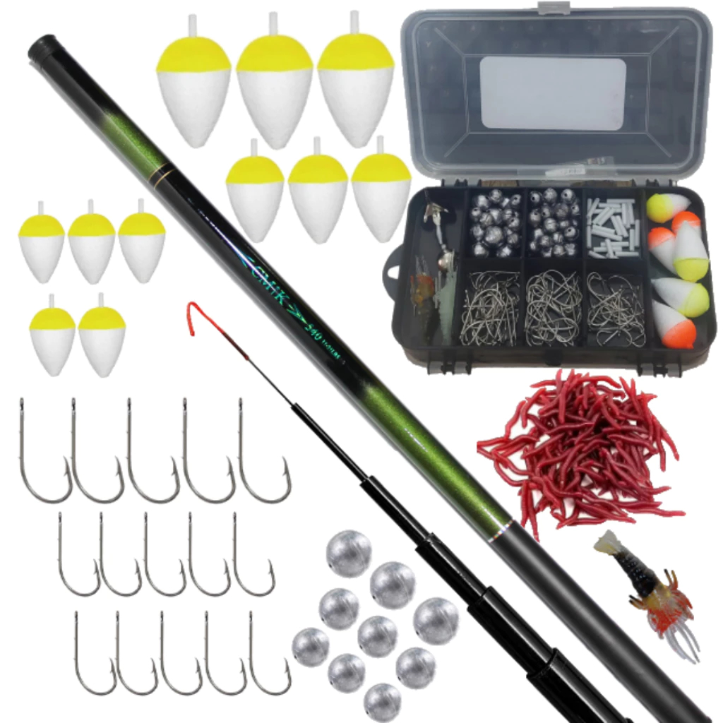 Kit Pesca Esportiva Completo com Vara Telescópica e Estojo Organizador e Acessorios