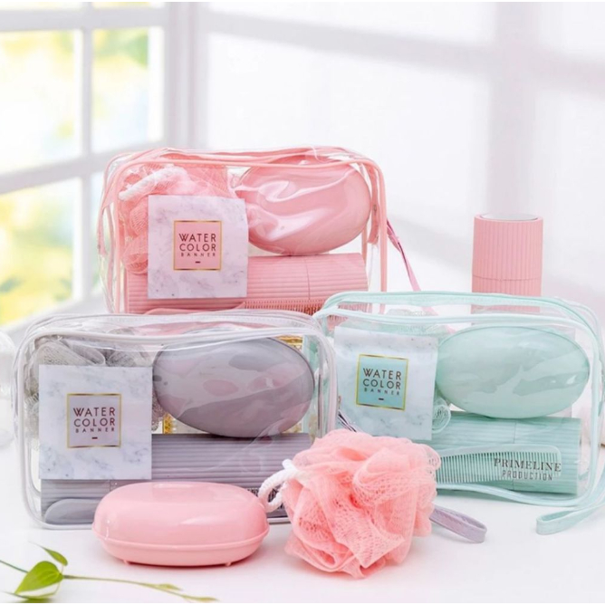 1Kit de Viagem com 5Peças Kit de Viagem Com Bolsa