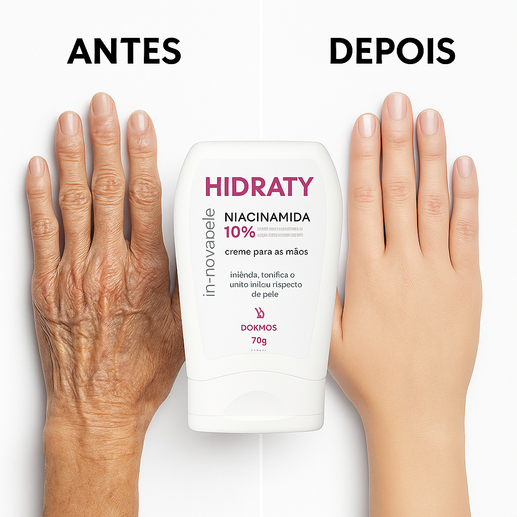Creme Antienvelhecimento Para As Mãos Hidraty Com Niacinamida 10% Renovacao Celular Colageno Karite