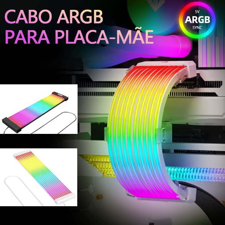 Cabo de Sincronização ARGB 5V 3Pin + Extensão P