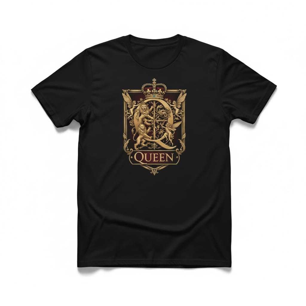 Camiseta QUEEN. Camiseta confortável, toque suave, 100/% algodão de alta qualidade, malha (30.1). Co
