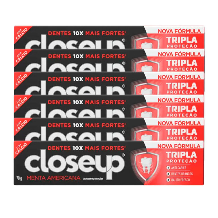 Kit Creme Dental com flúor Closeup Triple Menta A