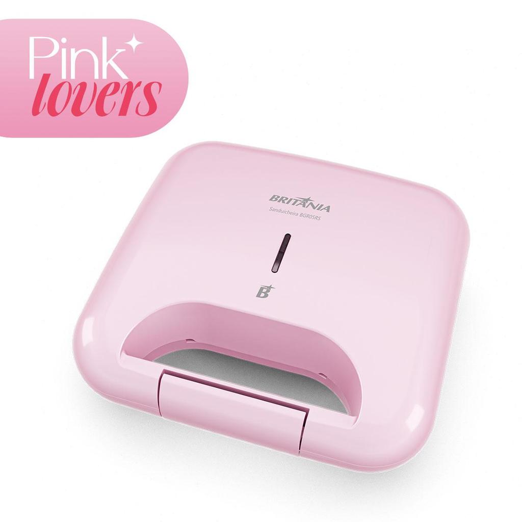 Sanduicheira Rosa Britânia Antiaderente 750W BGR05RS