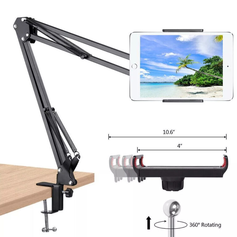 Suporte Metal Mesa para Microfone, Tablet e Celula