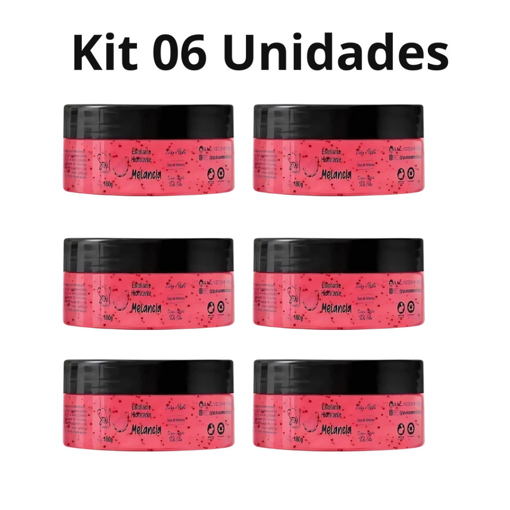 Kit 06 Esfoliante Hidratante Corporal 180g Soul Cosméticos