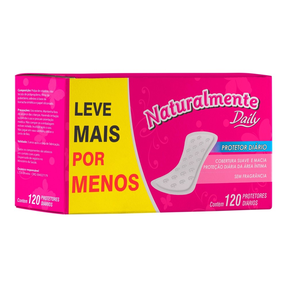 Absorvente íntimo Protetor Diário Daily 120un Evergreen