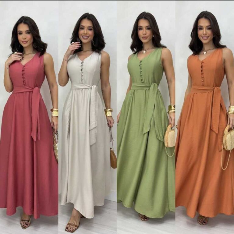 vestido regata con botom perolados com bolço y te