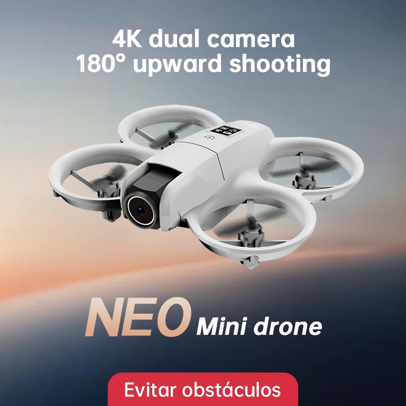 DLI Mini Drone Câmera Dupla Evita Obstáculos Sensor Fluxo Óptico Estável Manobra 360 Wifi 2 Bateria