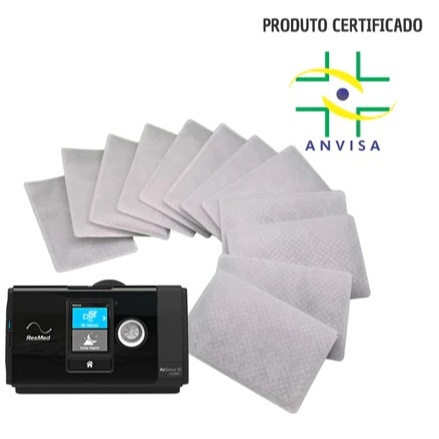 Kit 12 Filtros Cpap Resmed S9 S10 Airsense  Aircur