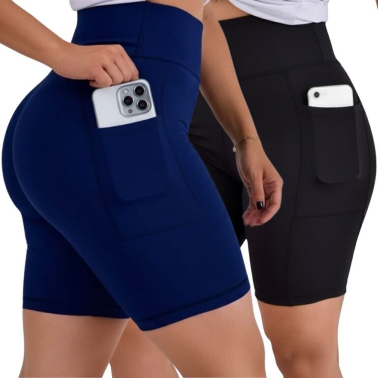 Bermuda Ciclista Feminina Academia Com Bolso Later