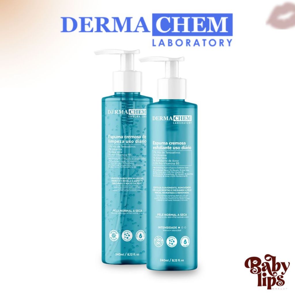 Kit Sabonete + Esfoliante Facial Espuma Cremosa com Aloe Vera Pró – Vitamina B5 240ml Dermachem