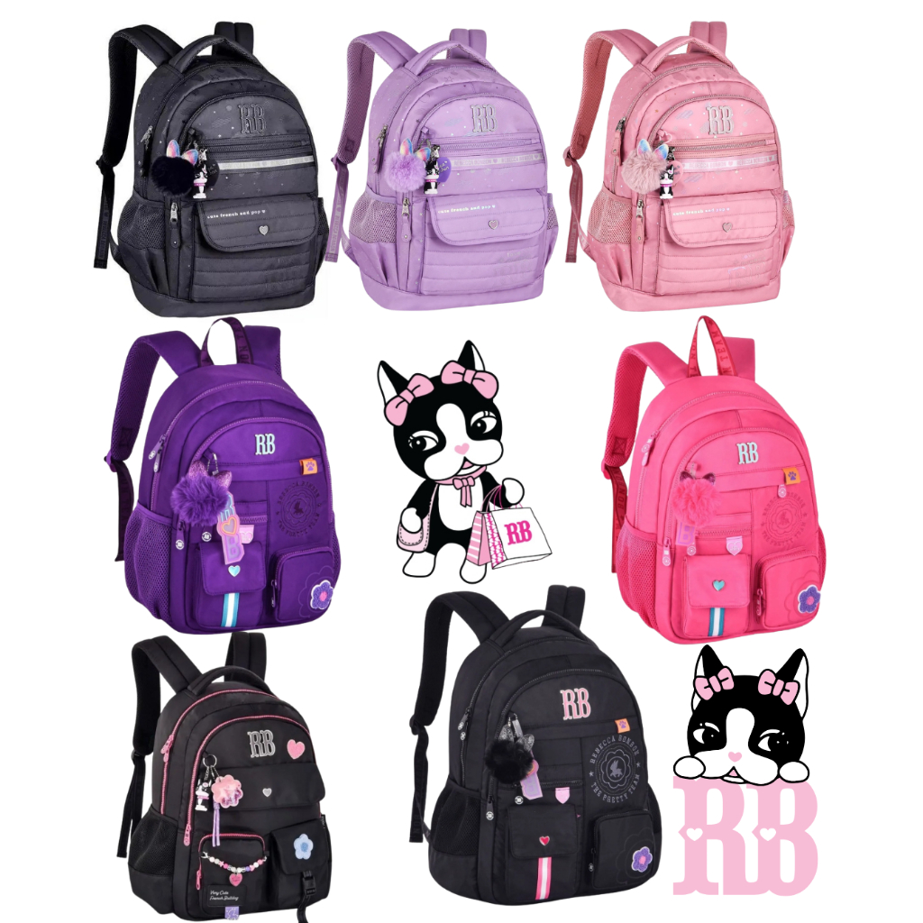 Mochila Rebecca Bonbon Notebook Resistente Escolar Lançamento Nova Coleção CLIO