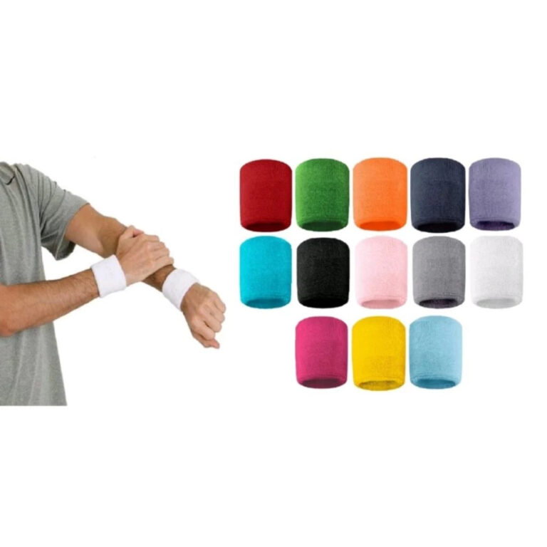 KIT Com 1 ou 2 Unidades Munhequeira De Pulso Algod