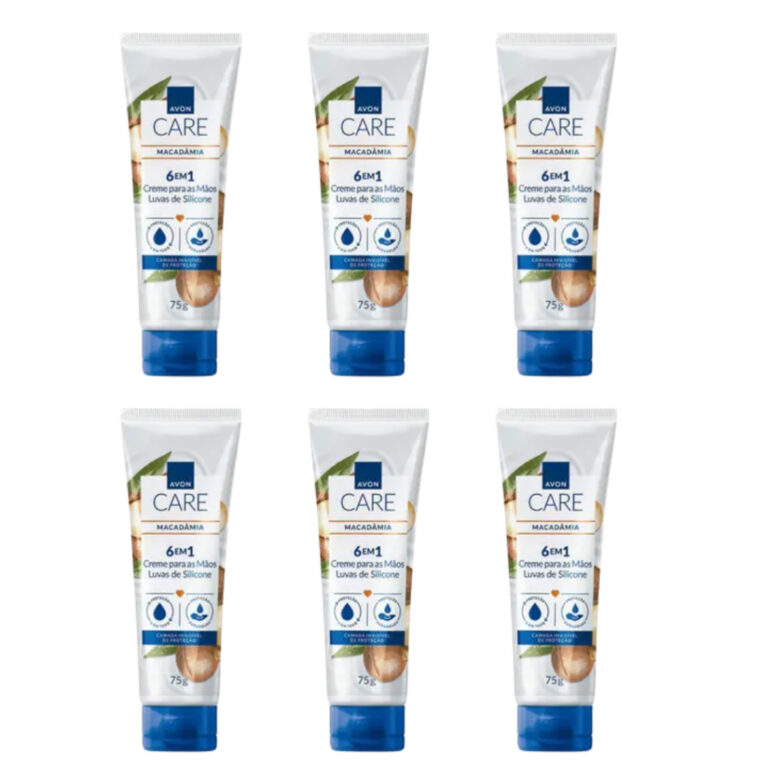 Kit 6 AVON CARE LUVAS DE SILICONE MACADÂMIA CREME