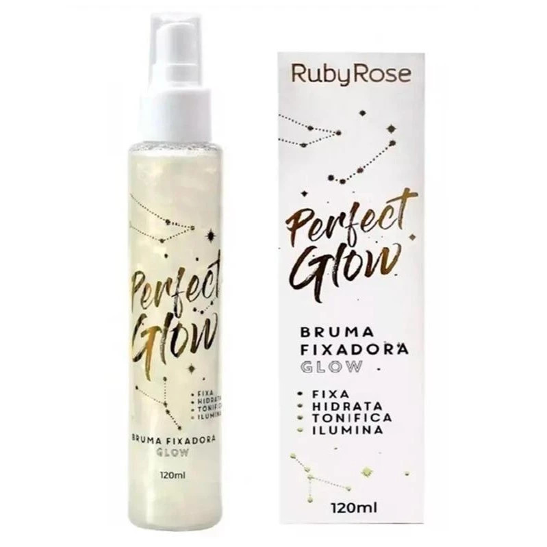 Bruma Fixadora Ruby Rose Perfect Glow HB33  Matte e Glow Fixador de Maquiagem