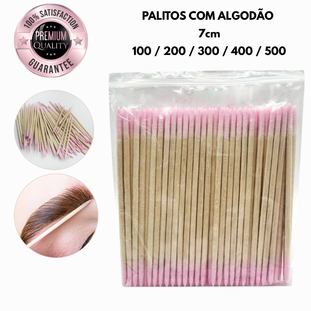 Palitos Com Algodão De Limpeza Alinhamento Henna Micropigmentação Unha Boca Sobrancelha Envio Rápido