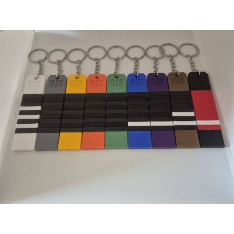 Chaveiro Faixa Jiu-Jitsu em 3D  Personalizado com 