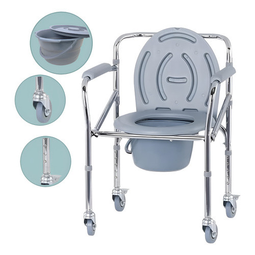 Cadeira Para Banho 4 Rodas Com Assento Dobravel 12