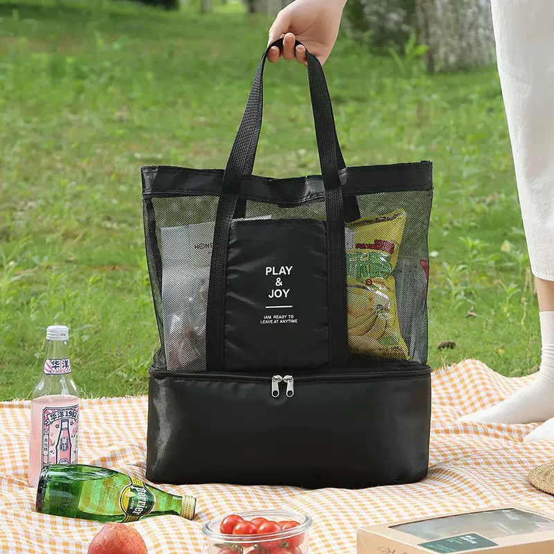 Bolsa Verão De Praia  Com Compartimento Térmico Embutid