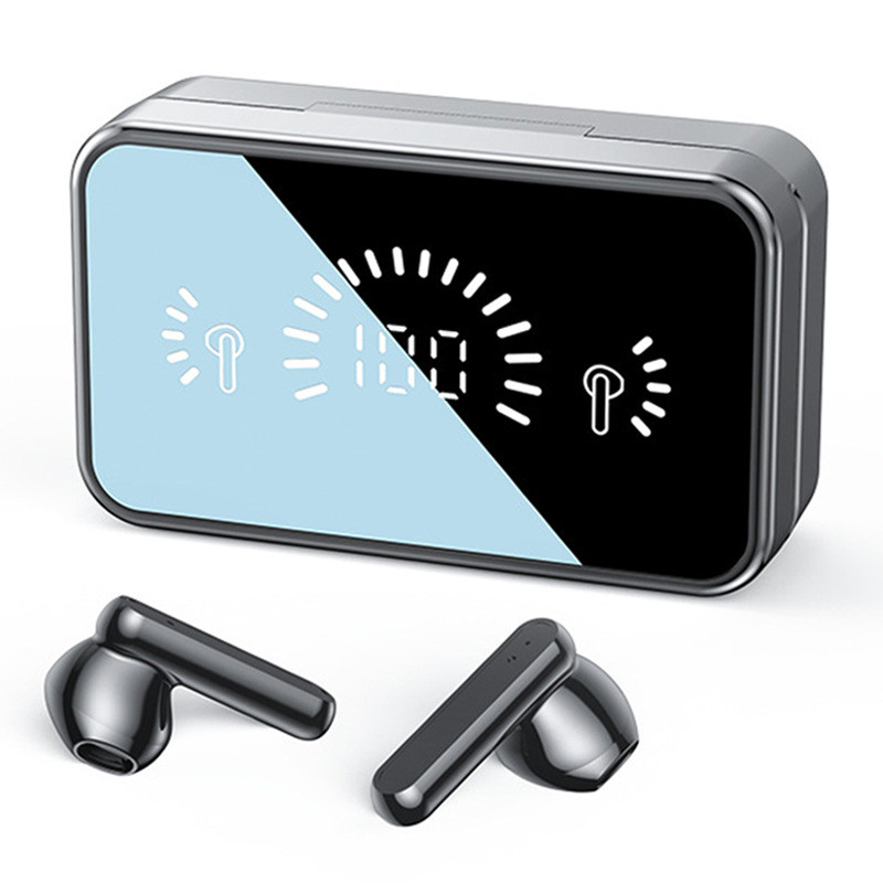 S20 Fones De Ouvido TWS Sem Fio Duplo com Case Suporte de Celular Bluetooth 5.2 IPX5  Com Microfone,