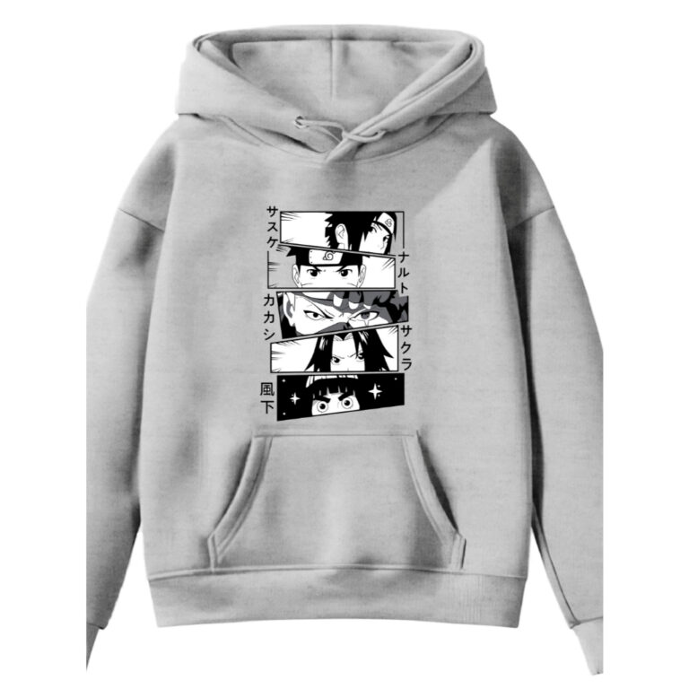 Moletom Infantil Flanelado Agasalho Naruto Capuz e