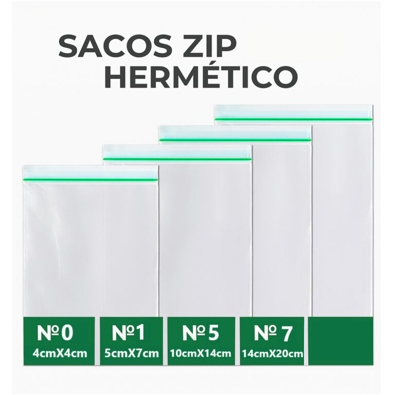 Sacos plásticos ZIP herméticos 100 unidades alim