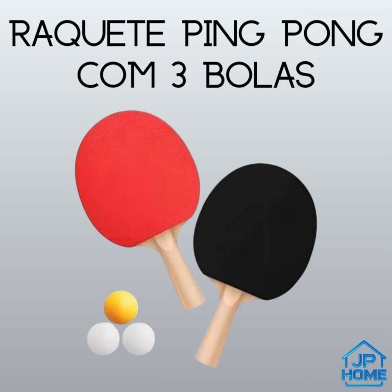 Kit Ping Pong Com 2 Raquetes 3 Bolinhas Tênis de