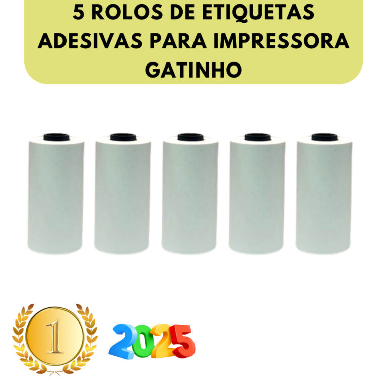 Etiqueta Adesiva Para Mini Impressora Gatinho R