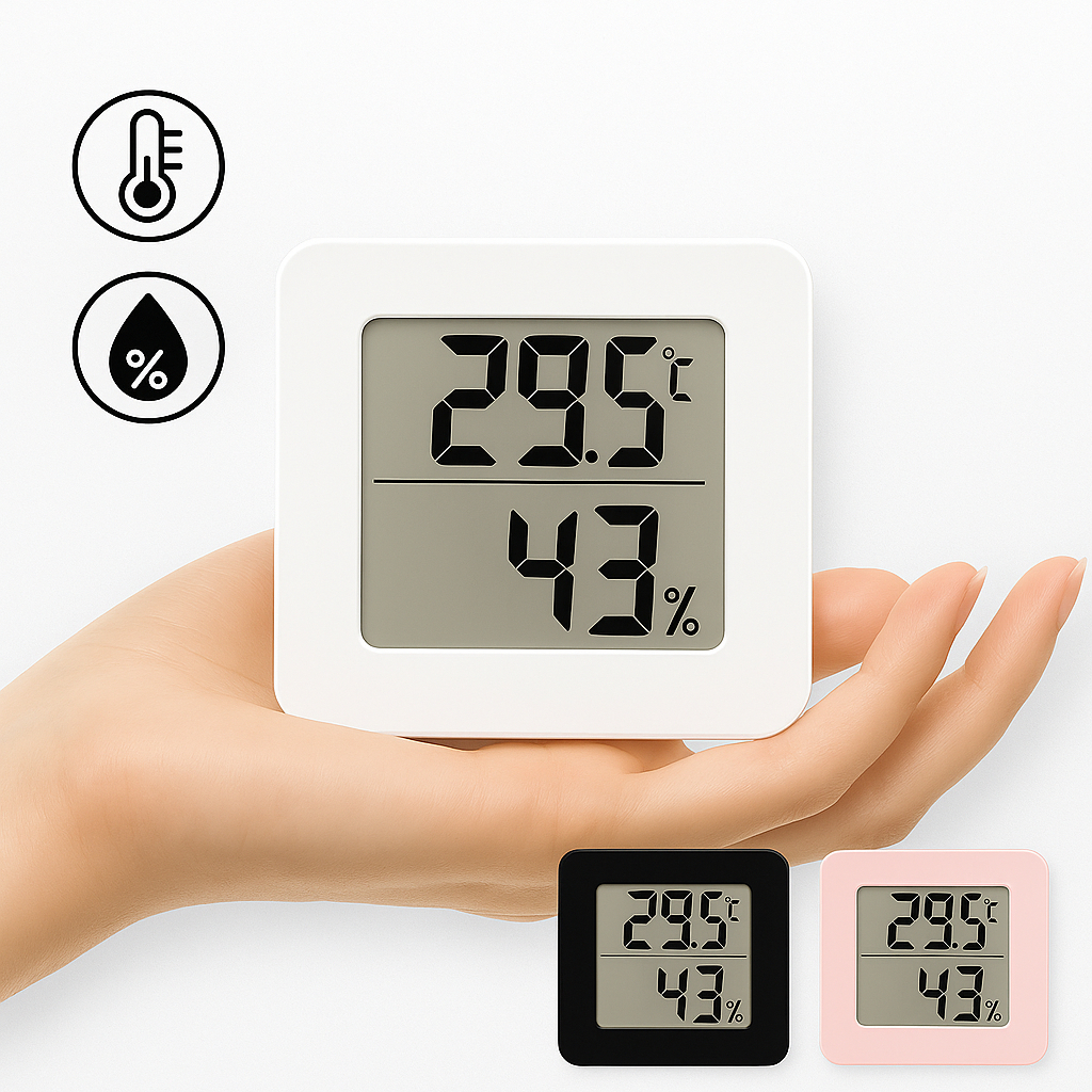 Higrômetro Termômetro Digital LCD Medidor de Umidade e Temperatura Ambiente Portátil Profissional