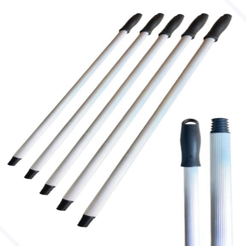 CABO DE ALUMÍNIO PARA RODOS E VASSOURAS 1,25 METROS PROFISIONAL – ESCOLHA A QUANTIDADE