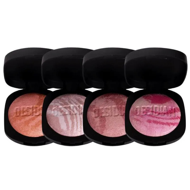 Blush Iluminador e Sombra Carved In Marble Obsidian Ruby Rose