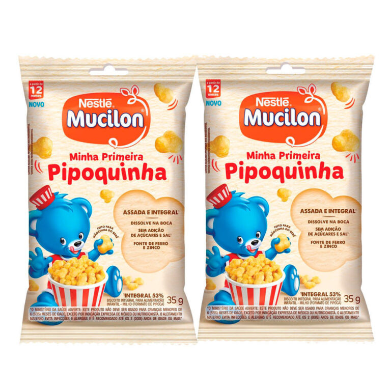 Kit 2 Snack Mucilon Pipoquinha Milho 35g
