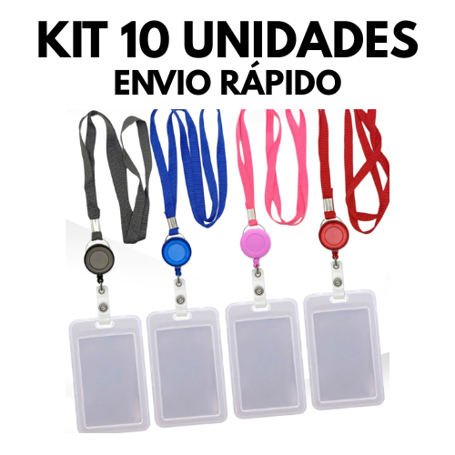 1 a 10 Unidades Porta Crachás Cordão Escolar Par