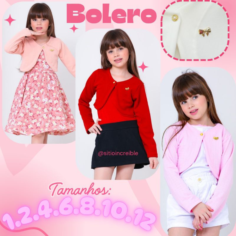 Bolero Fofo Casaco Infantil Femenino Formatura Casamento Daminha Casaquinho