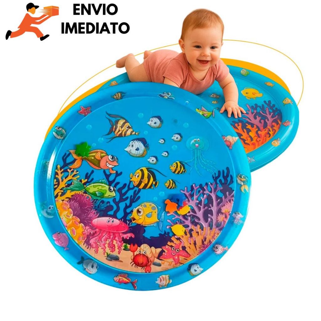 Tapete Infantil Bebê Inflável Água Atividades Sensorial Almofada Menino e Menina