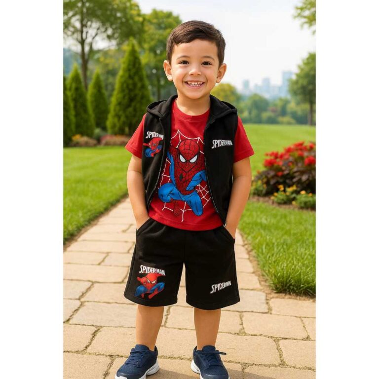 Kit 3 Peças Short+ Colete+ Blusa Infantil Masculi