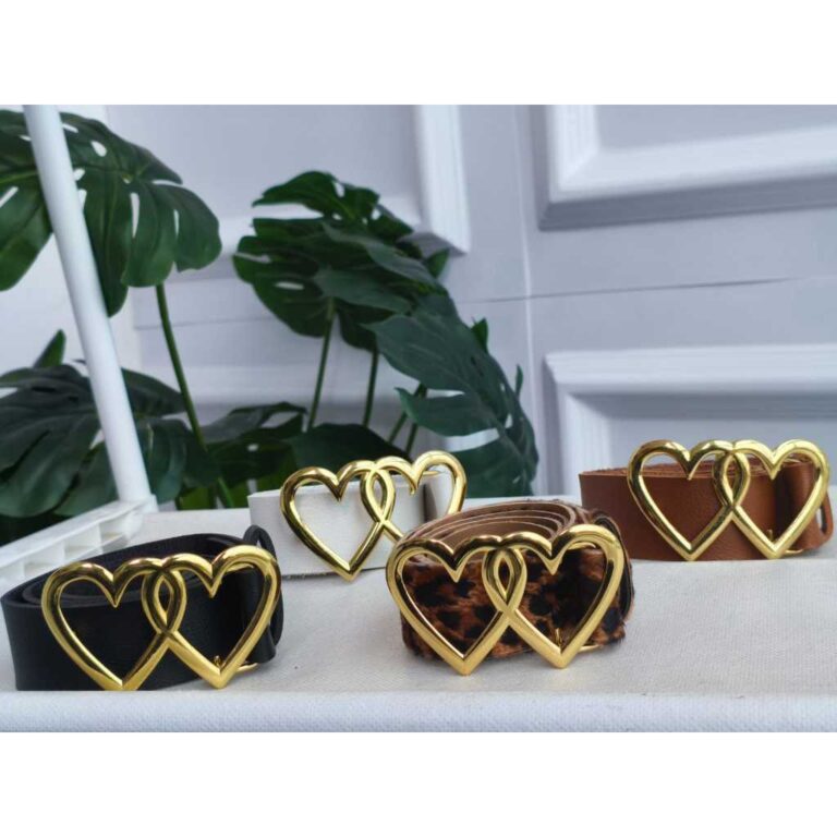 Cinto Infantil Feminino Coração Dourado