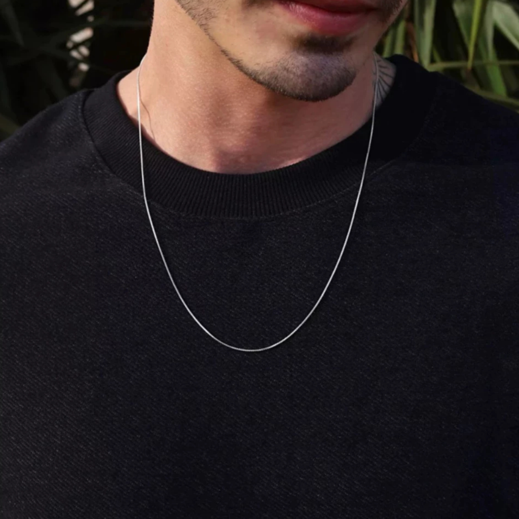 Colar ou Pulseira Veneziana V12 Banhada a Prata 925 Tamanhos 40 a 70cm Elegante e Sofisticado