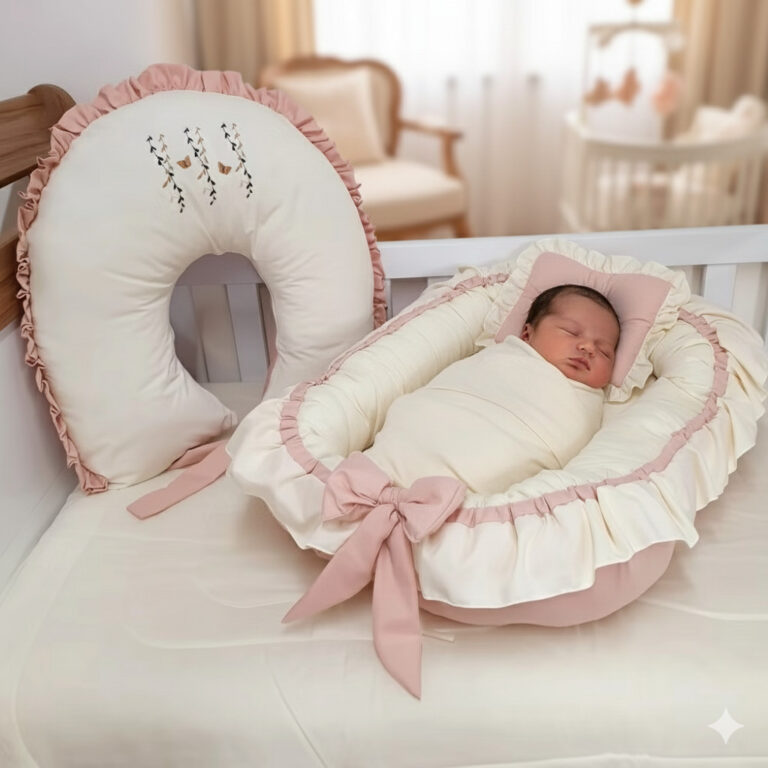 Ninho Redutor De Berço + Almofada de Amamentaçã