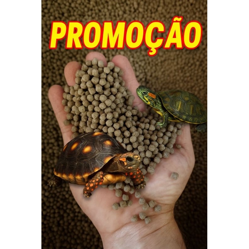 Ração para Tartarugas, Jabuti, Tigre Dágua, Répteis e Peixes Filhotes
