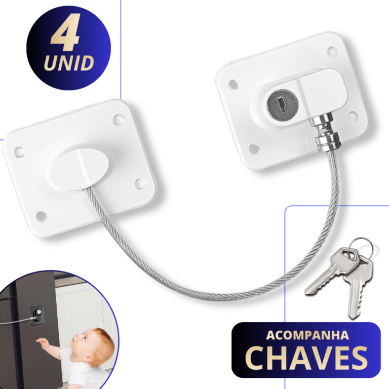 Kit 4 Travas De Segurança à Prova De Crianças C