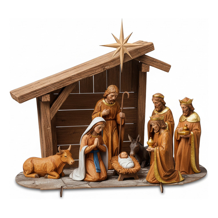 Presépio De Natal Manjedoura Decoração Enfeite 