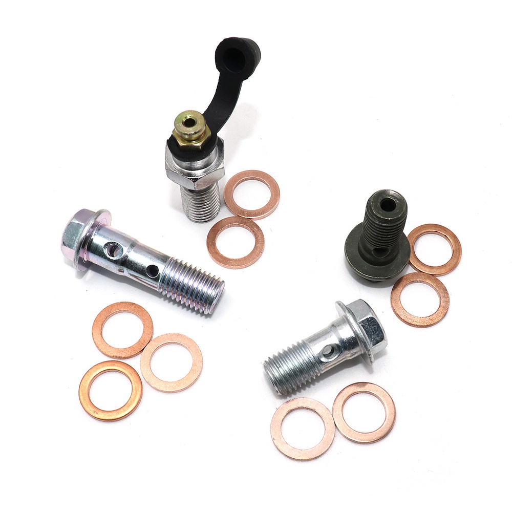 Parafuso para Sistema de Freio M10x1.25, Aço Inoxidável – Para Mangueira, Cilindro Mestre e Pinça