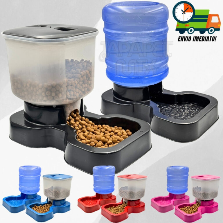 Kit Comedouro e Bebedouro para Cachorro Cães e Ga