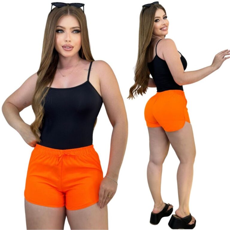 Short Tactel Feminino Soltinho Leve Para Academia 