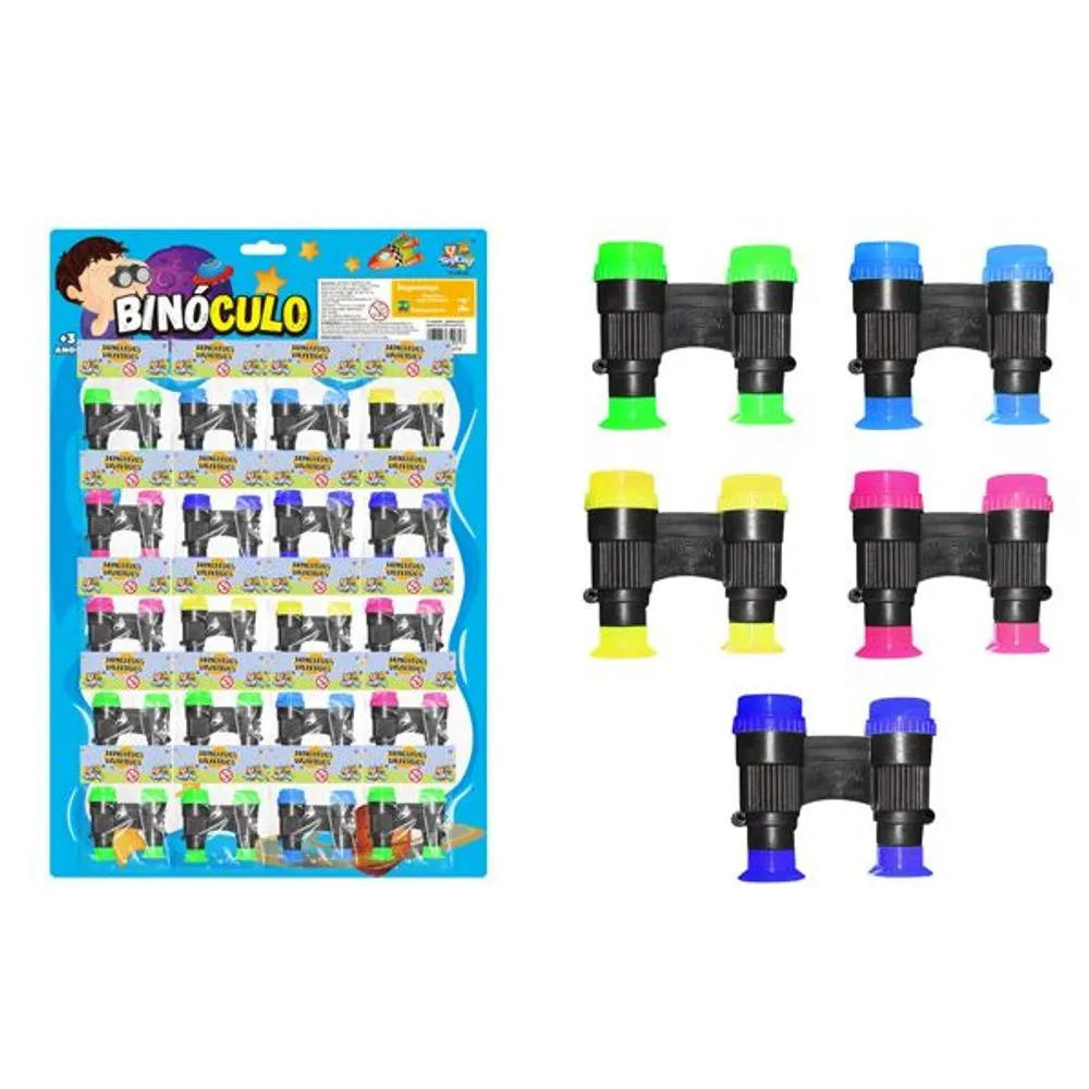 Mini Binóculos com Zoom simulado de brinquedo com 4,8cm – Kits de 5, 10, 20 e 40 unidades