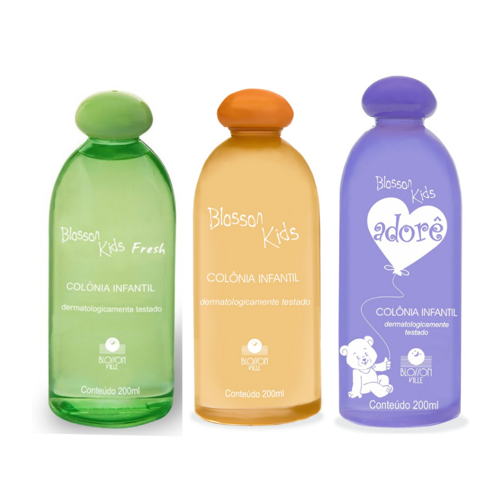 Colônia Infantil Blosson Kids Laranjinha Fresh Soft Adorê Doce Mimo fragrâncias encantadoras