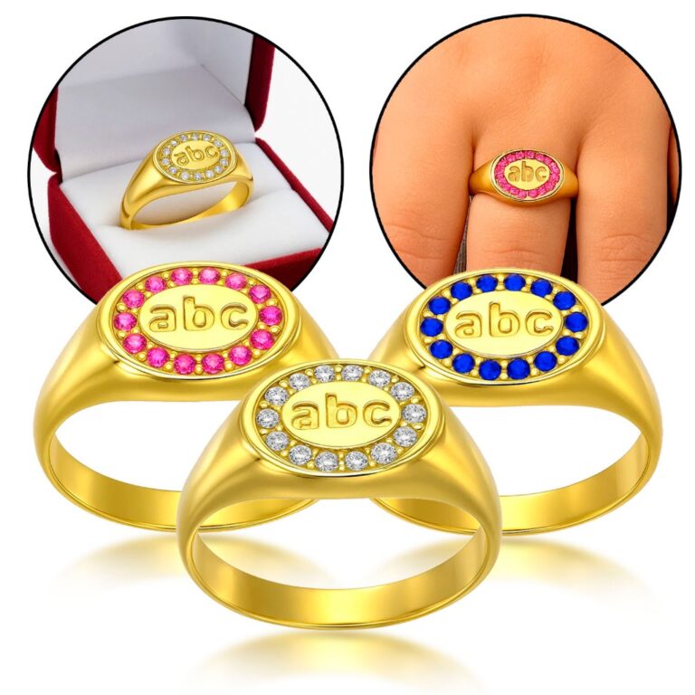 Anel Infantil ABC 100% Moeda Antiga Delicado Com Z