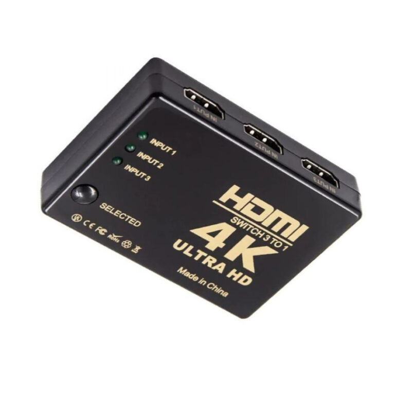 Seletor Switch HDMI 3×1 Chaveador 3 Entradas 